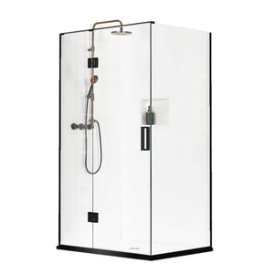 Atlantis Showers Atlantis Black Pearl Malibu 2-Walled Shower | 1000 x 1000mm