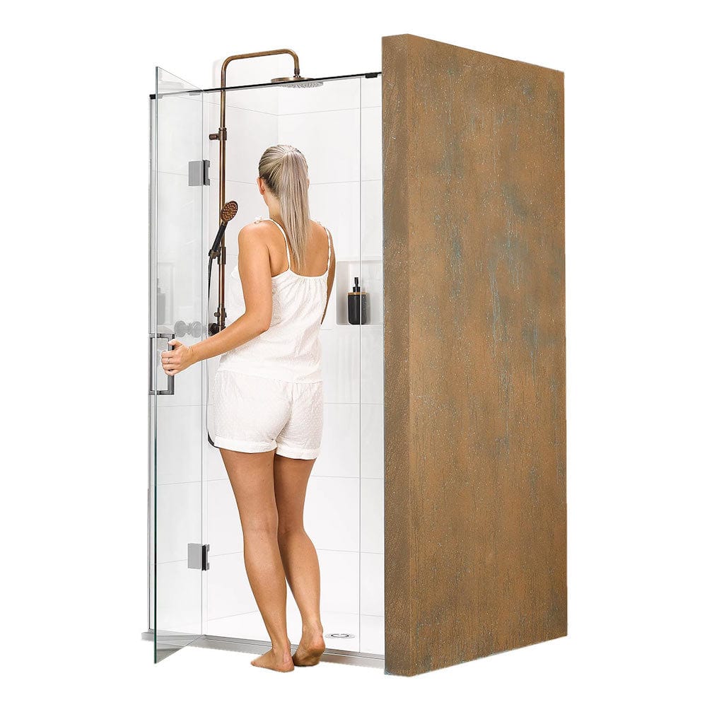 Atlantis Showers Atlantis Black Pearl Bermuda 3-Walled Shower | 1500 x 1000mm
