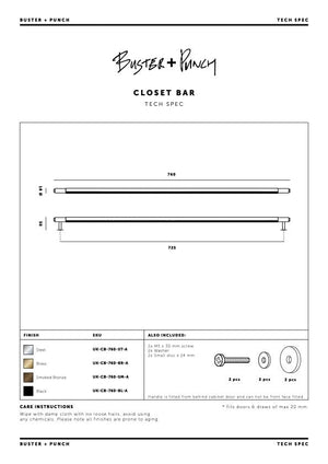 Buster + Punch Handles Buster + Punch Closet Bar | Steel