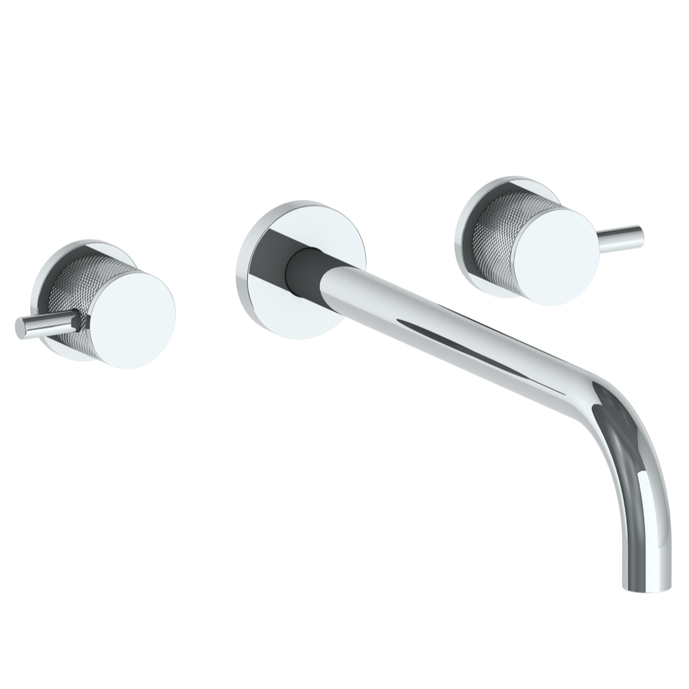 The Watermark Collection Basin Taps Polished Chrome The Watermark Collection Titanium Wall Mounted 3 Hole Basin Set with 296mm Spout