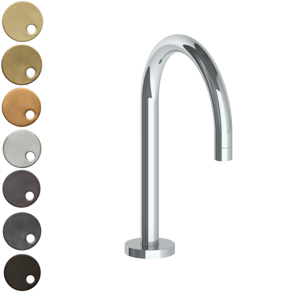 The Watermark Collection Spouts Polished Chrome The Watermark Collection Titanium Hob Mounted Swan Bath Spout
