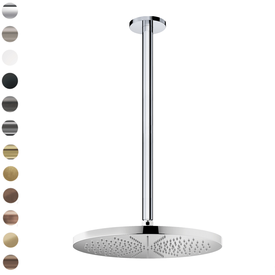 Plumbline Shower Buddy 300mm Ceiling Mount Rainhead with 450mm Arm