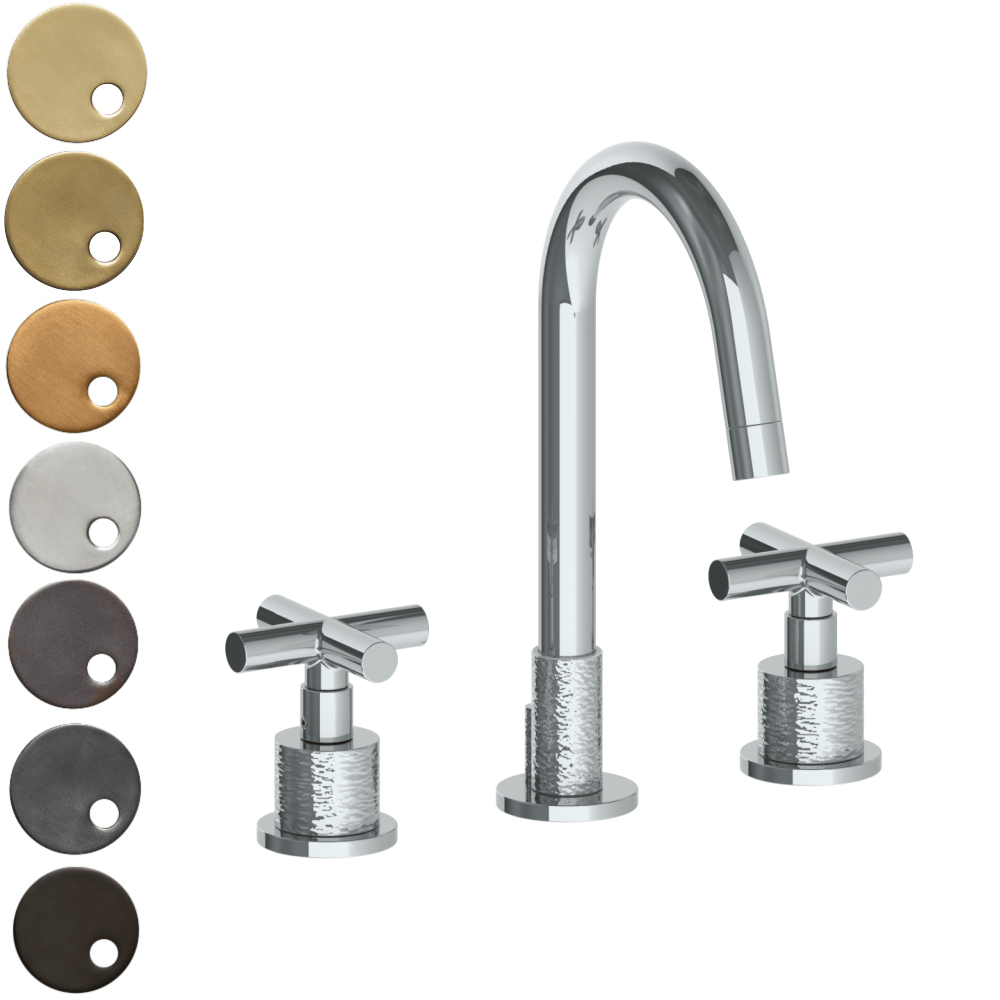 The Watermark Collection Basin Taps Polished Chrome The Watermark Collection Sense 3 Hole Basin Set | Cross Handle