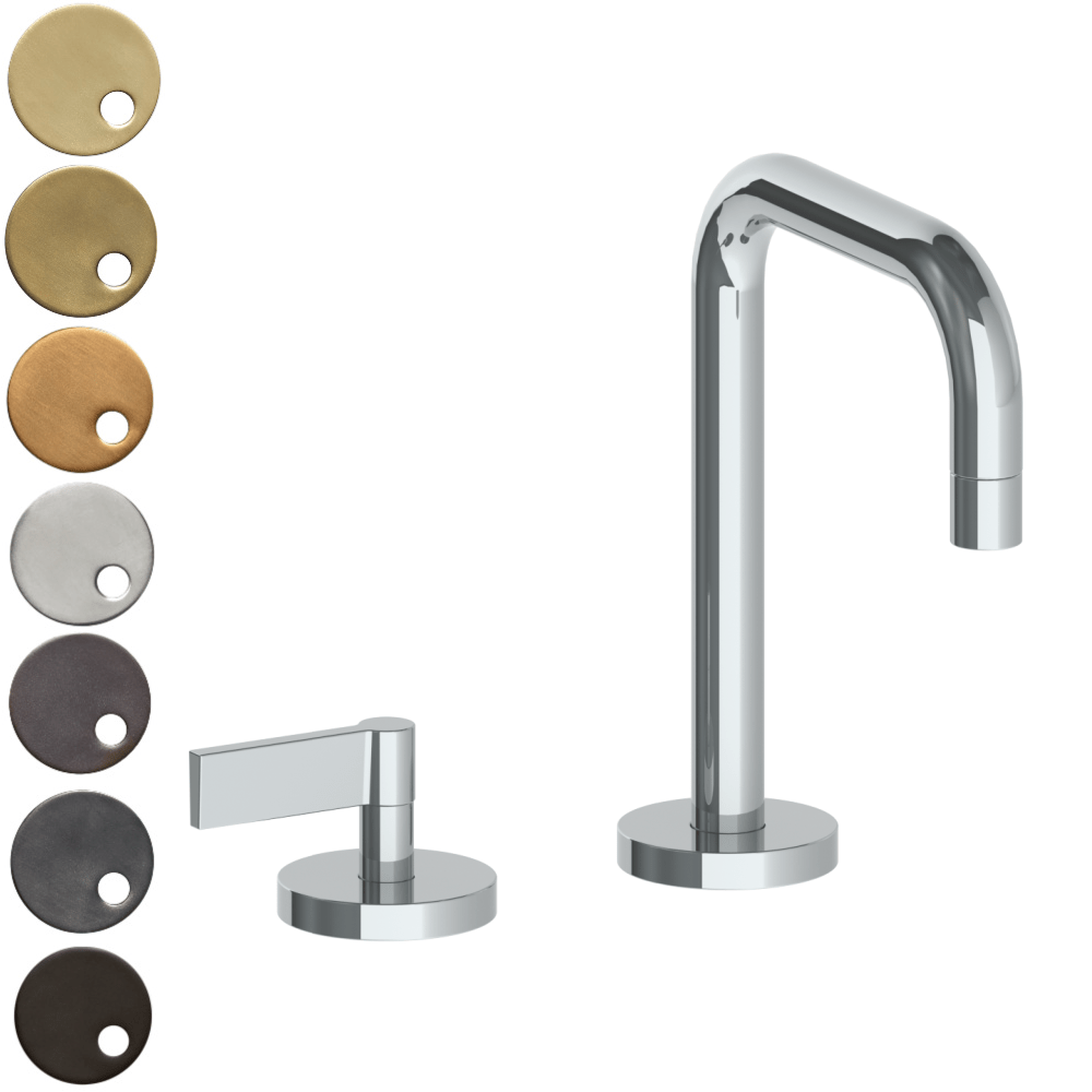 The Watermark Collection Basin Taps Polished Chrome The Watermark Collection London 2 Hole Basin Set with Square Spout | Lever Handle