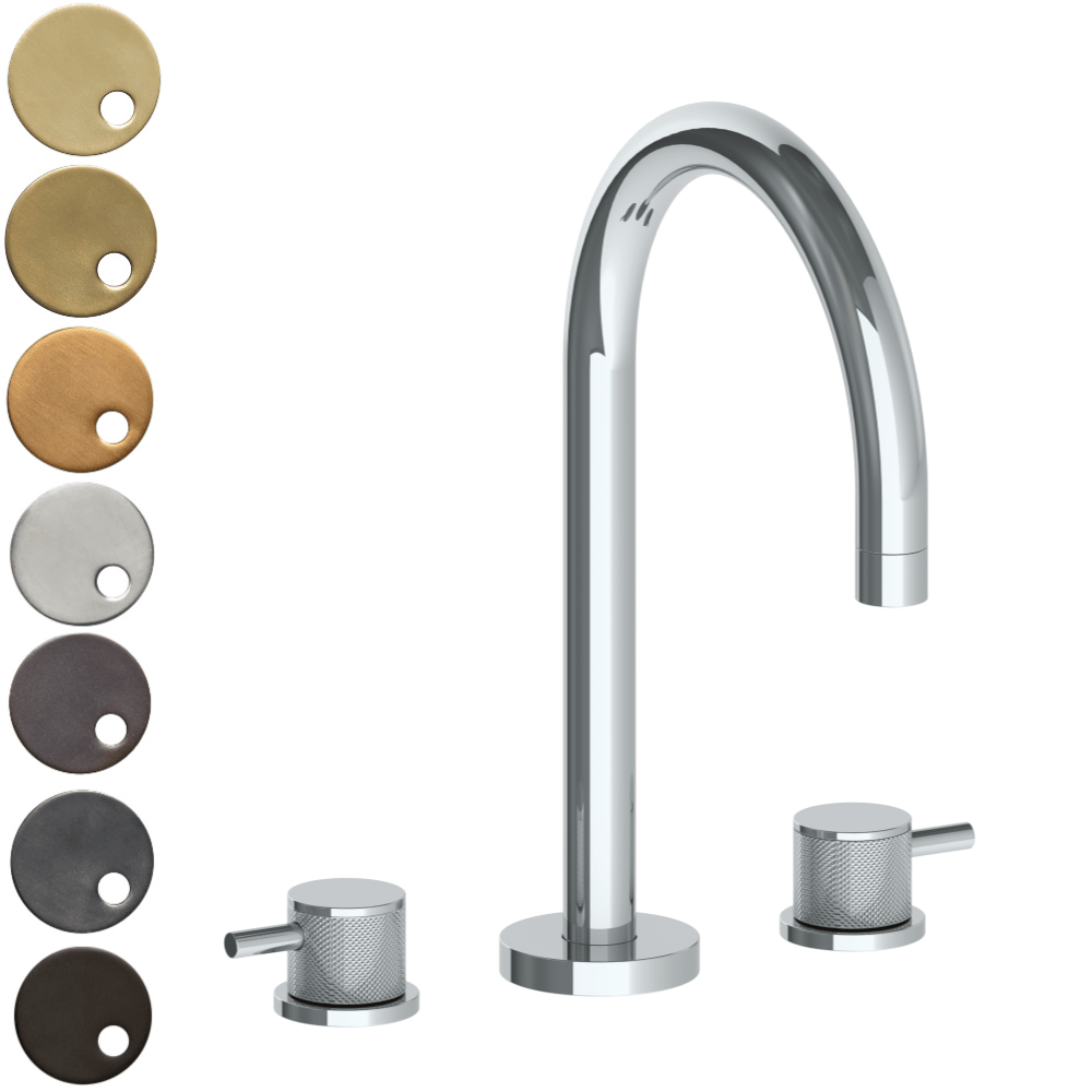 The Watermark Collection Bath Taps Polished Chrome The Watermark Collection Titanium 3 Hole Bath Set with Swan Spout
