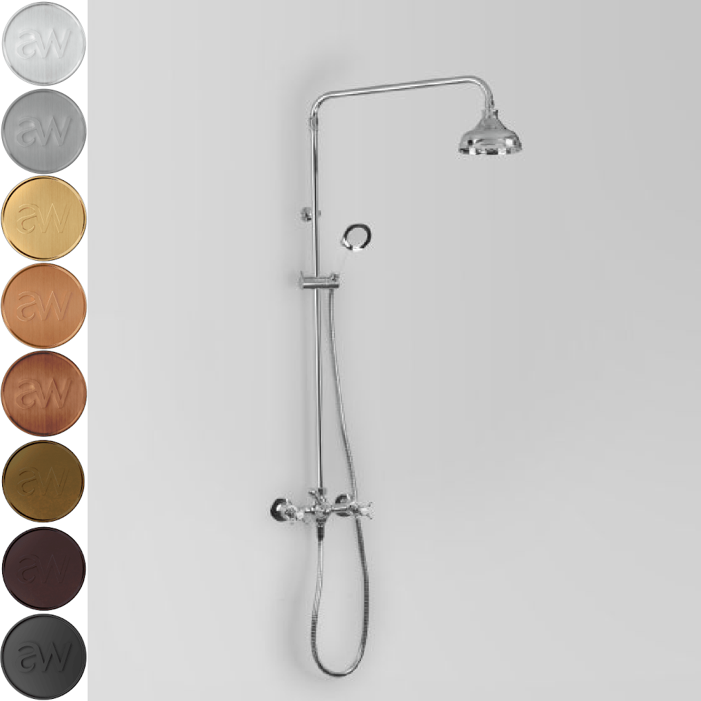 Astra Walker Showers Astra Walker Olde English Exposed Shower Set with Taps, Diverter & Single Function Hand Shower