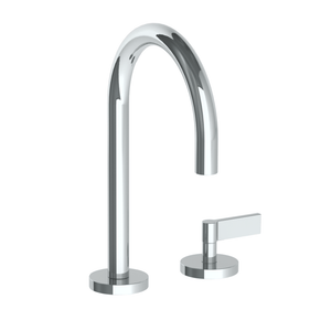 The Watermark Collection Basin Taps Polished Chrome The Watermark Collection London 2 Hole Basin Set with Swan Spout | Lever Handle