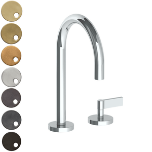The Watermark Collection Basin Taps Polished Chrome The Watermark Collection London 2 Hole Basin Set with Swan Spout | Lever Handle
