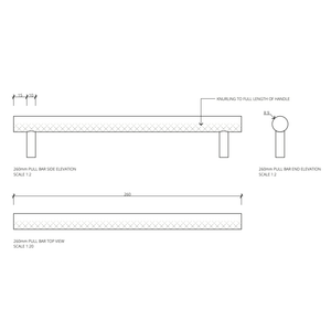 Trenzseater Handles Atelier Medium Pull Bar | Brass
