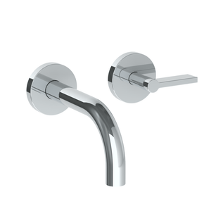 The Watermark Collection Basin Taps Polished Chrome The Watermark Collection London Wall Mounted 2 Hole Basin Set with 142mm Spout | Lever Handle