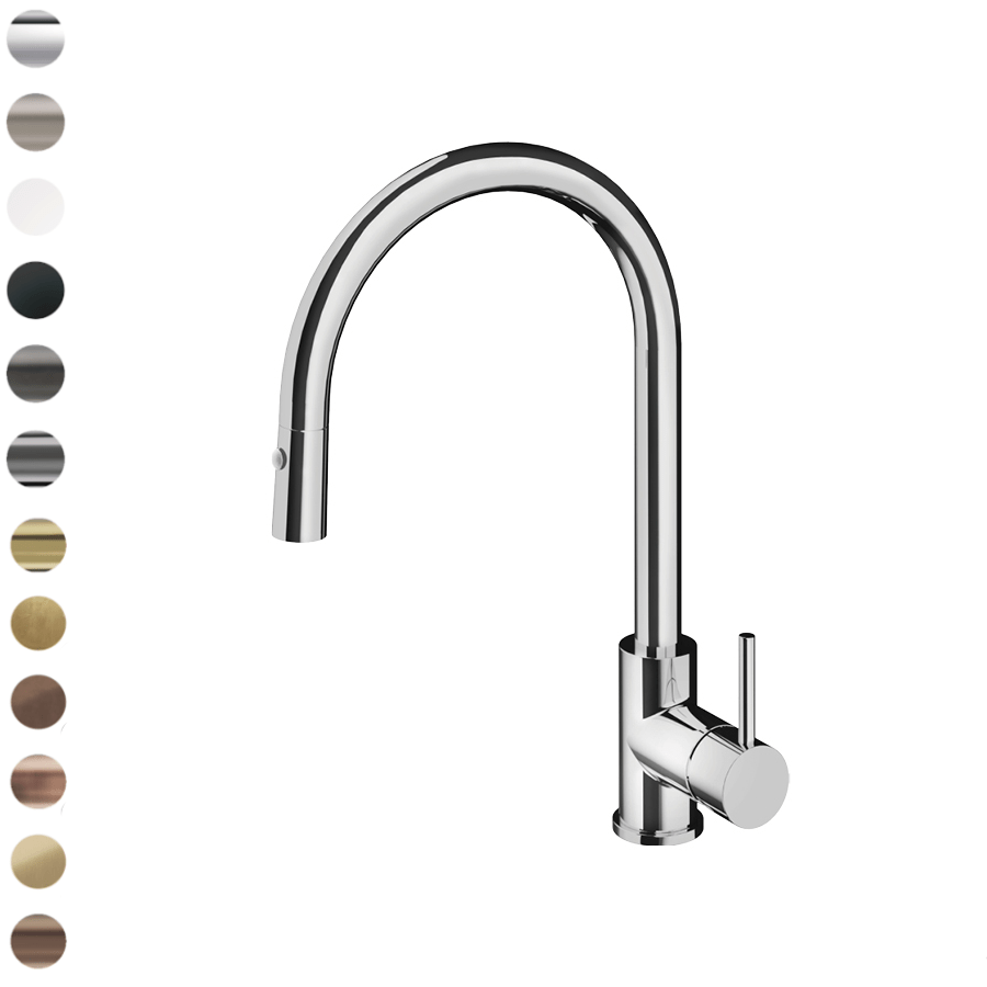 Plumbline Kitchen Tap Buddy Kitchen Mixer Round Spout with Pull Out Spray