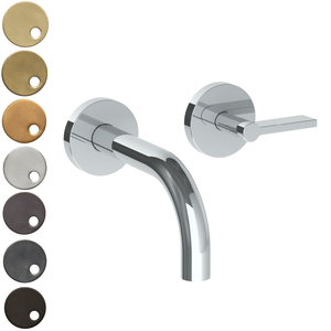 The Watermark Collection Basin Taps Polished Chrome The Watermark Collection London Wall Mounted 2 Hole Basin Set with 142mm Spout | Lever Handle