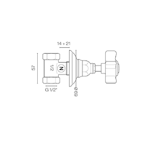 Plumbline Wall Mixers Nicolazzi Regal 15mm Shower Tap Pair