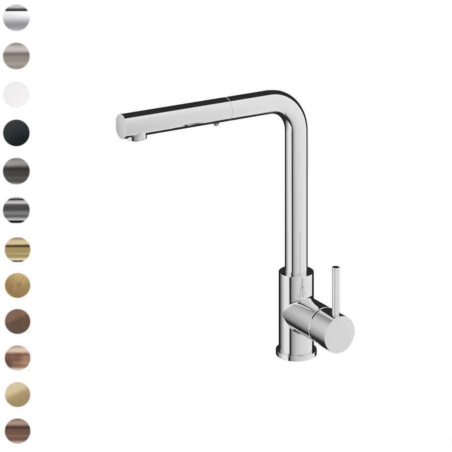 Plumbline Kitchen Tap Buddy Kitchen Mixer Straight Spout with Pull Out Spray