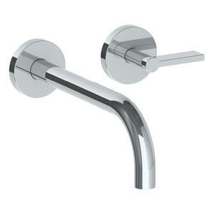 The Watermark Collection Basin Taps Polished Chrome The Watermark Collection London Wall Mounted 2 Hole Basin Set with 212mm Spout | Lever Handle