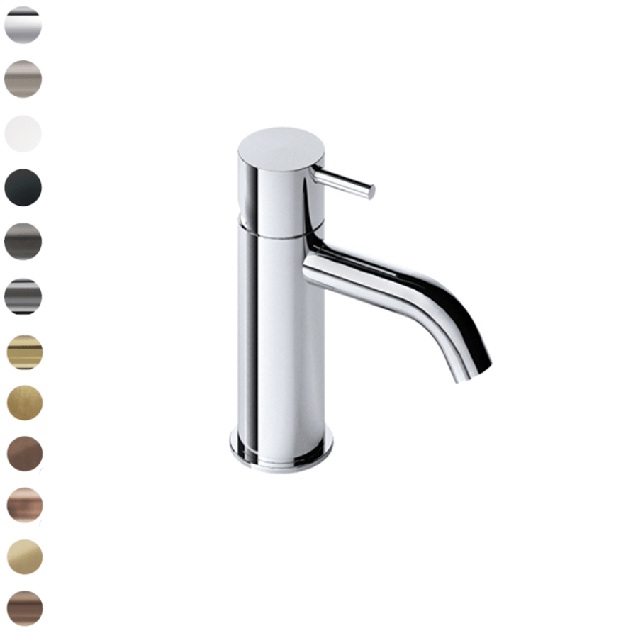 Buddy Low Curved Spout Basin Mixer Buddy Tapware NZ The