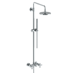 The Watermark Collection Showers Polished Chrome The Watermark Collection Sense Exposed Deluge Shower & Hand Shower Set | Cross Handle