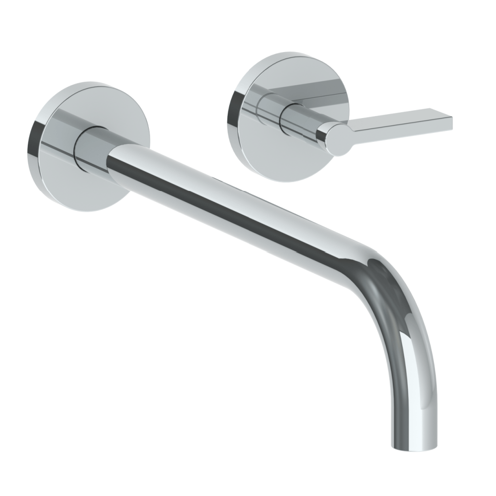 The Watermark Collection Basin Taps Polished Chrome The Watermark Collection London Wall Mounted 2 Hole Basin Set with 296mm Spout | Lever Handle
