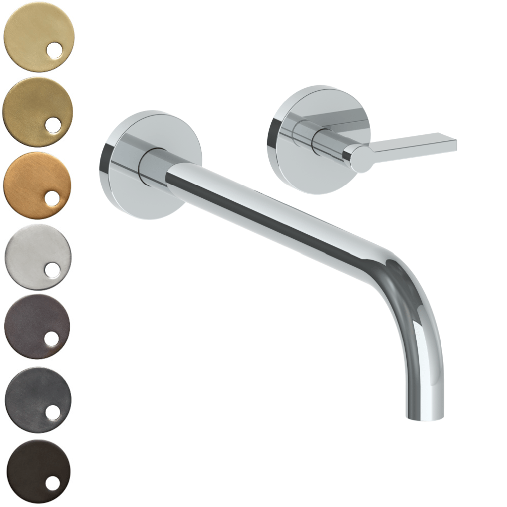 The Watermark Collection Basin Taps Polished Chrome The Watermark Collection London Wall Mounted 2 Hole Basin Set with 296mm Spout | Lever Handle