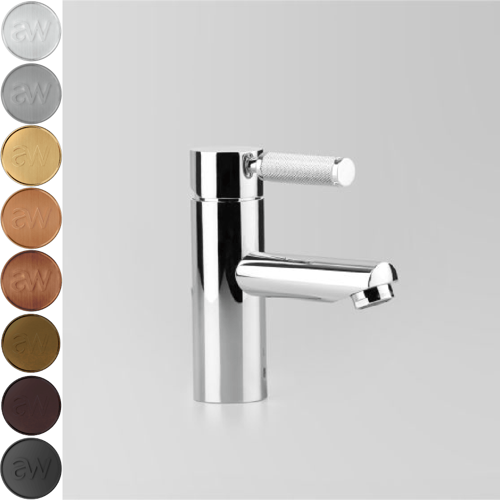 Astra Walker Basin Taps Astra Walker Knurled Icon + Lever Straight Basin Mixer