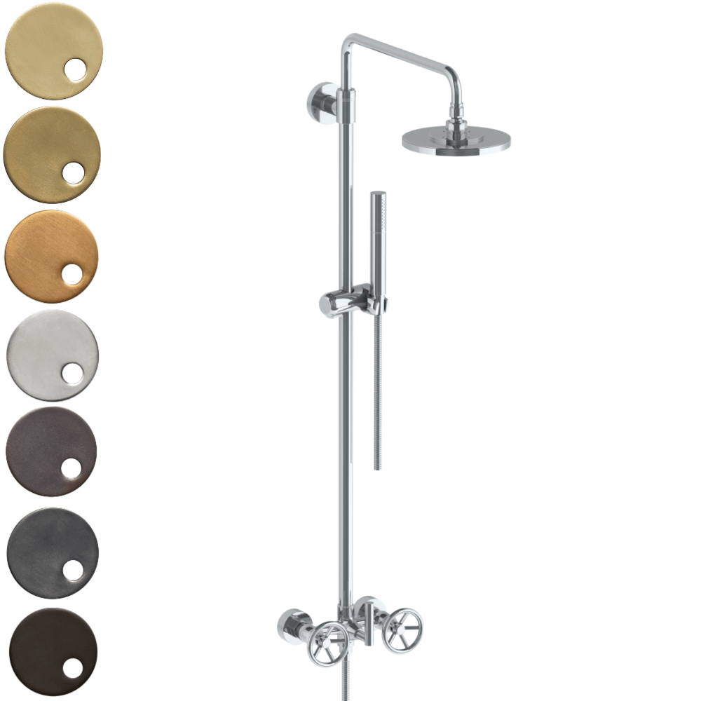 The Watermark Collection Showers Polished Chrome The Watermark Collection Brooklyn Exposed Deluge Shower & Hand Shower Set