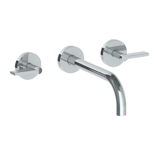 The Watermark Collection Basin Taps Polished Chrome The Watermark Collection London Wall Mounted 3 Hole Basin Set with 212mm Spout | Lever Handle