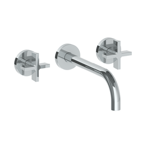 The Watermark Collection Basin Taps Polished Chrome The Watermark Collection London Wall Mounted 3 Hole Basin Set with 212mm Spout | Cross Handle