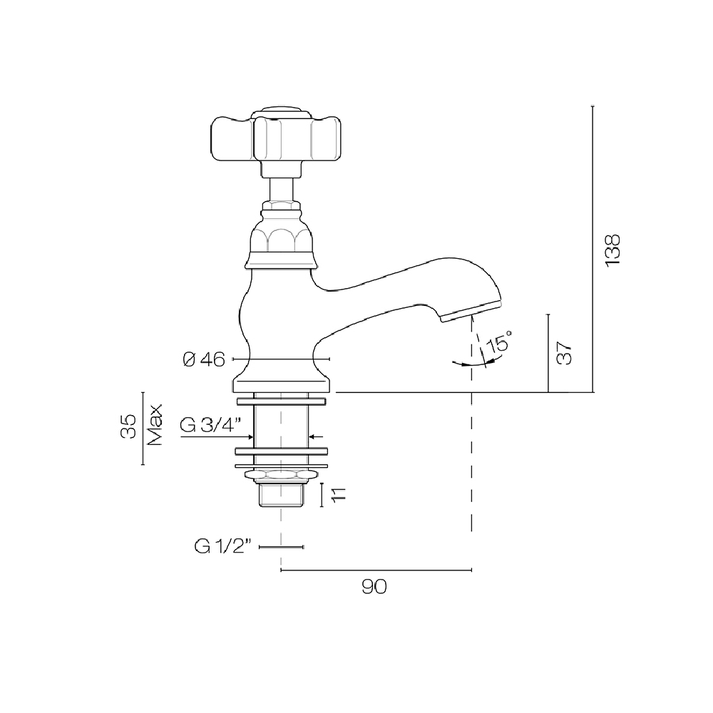 Plumbline Basin Taps Nicolazzi Regal Basin Taps Pair