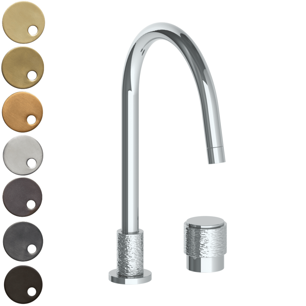 The Watermark Collection Kitchen Taps Polished Chrome The Watermark Collection Sense 2 Hole Kitchen Set | Dial Handle