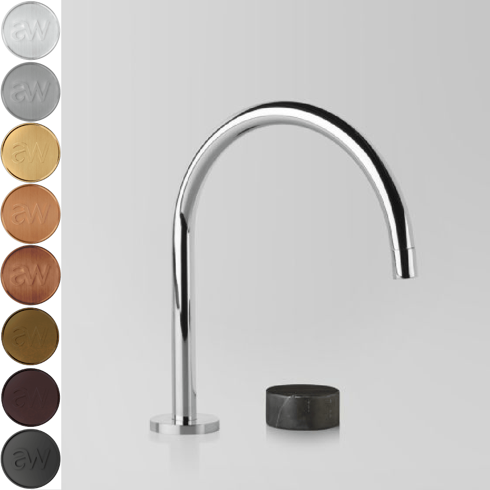 Astra Walker Kitchen Taps Astra Walker Assemble Progressive Gooseneck Hob Mixer Set | Marble Handle