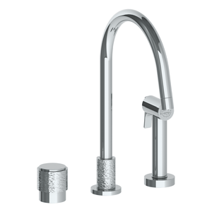 The Watermark Collection Kitchen Taps Polished Chrome The Watermark Collection Sense 2 Hole Kitchen Set with Seperate Pull Out Rinse Spray | Dial Handle