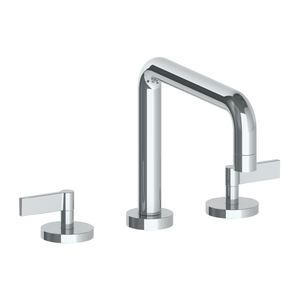 The Watermark Collection Bath Taps Polished Chrome The Watermark Collection London 3 Hole Bath Set with Square Spout | Lever Handle
