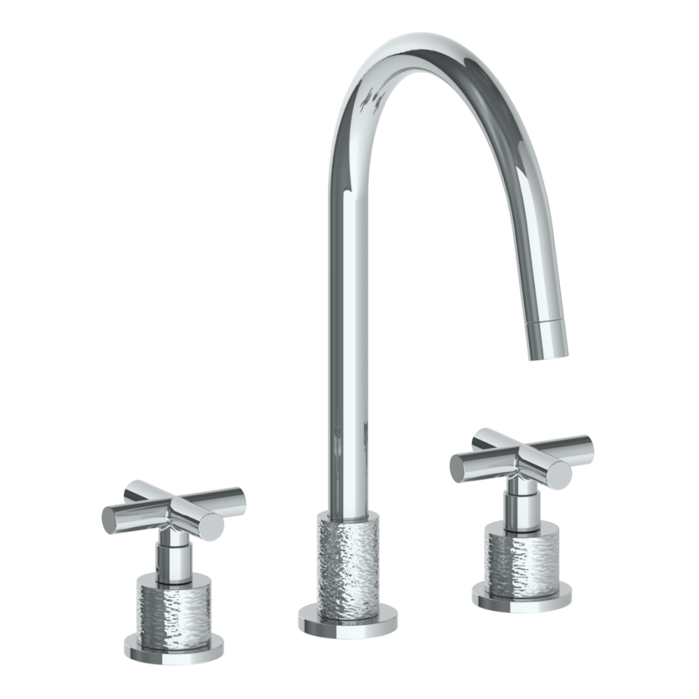 The Watermark Collection Kitchen Taps Polished Chrome The Watermark Collection Sense 3 Hole Kitchen Set | Cross Handle