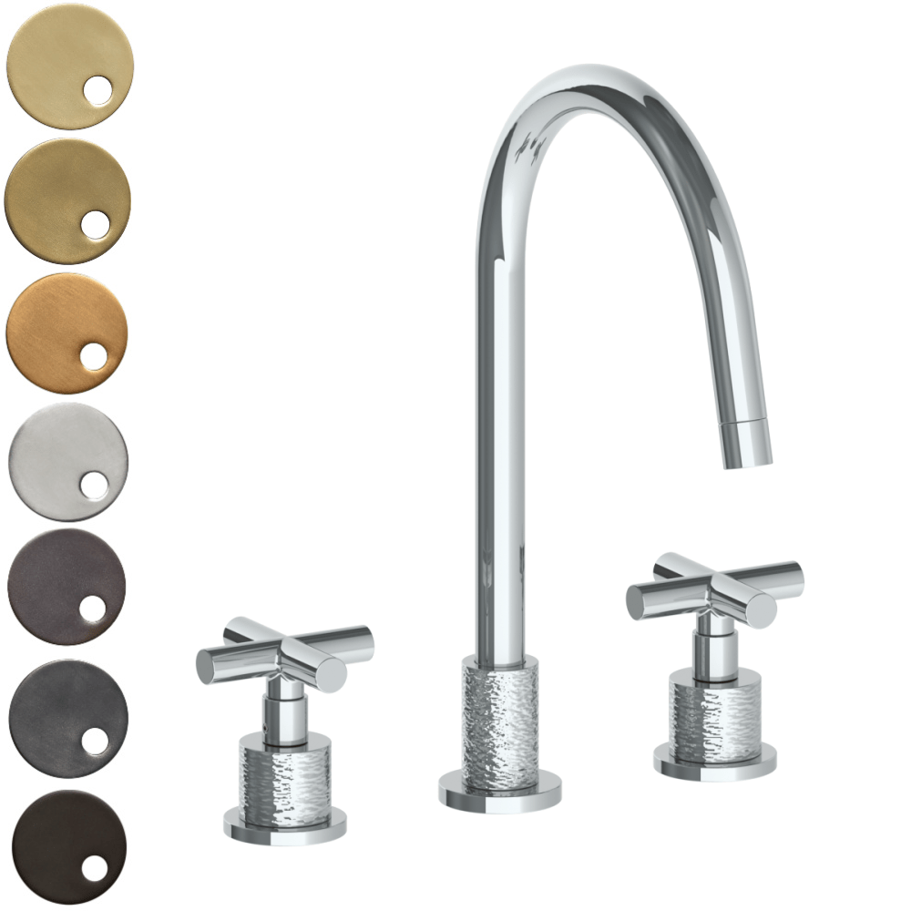 The Watermark Collection Kitchen Taps Polished Chrome The Watermark Collection Sense 3 Hole Kitchen Set | Cross Handle