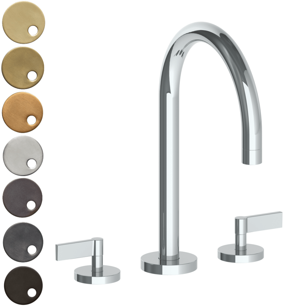 The Watermark Collection Bath Taps Polished Chrome The Watermark Collection London 3 Hole Bath Set with Swan Spout | Lever Handle
