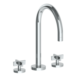 The Watermark Collection Bath Taps Polished Chrome The Watermark Collection London 3 Hole Bath Set with Swan Spout | Cross Handle