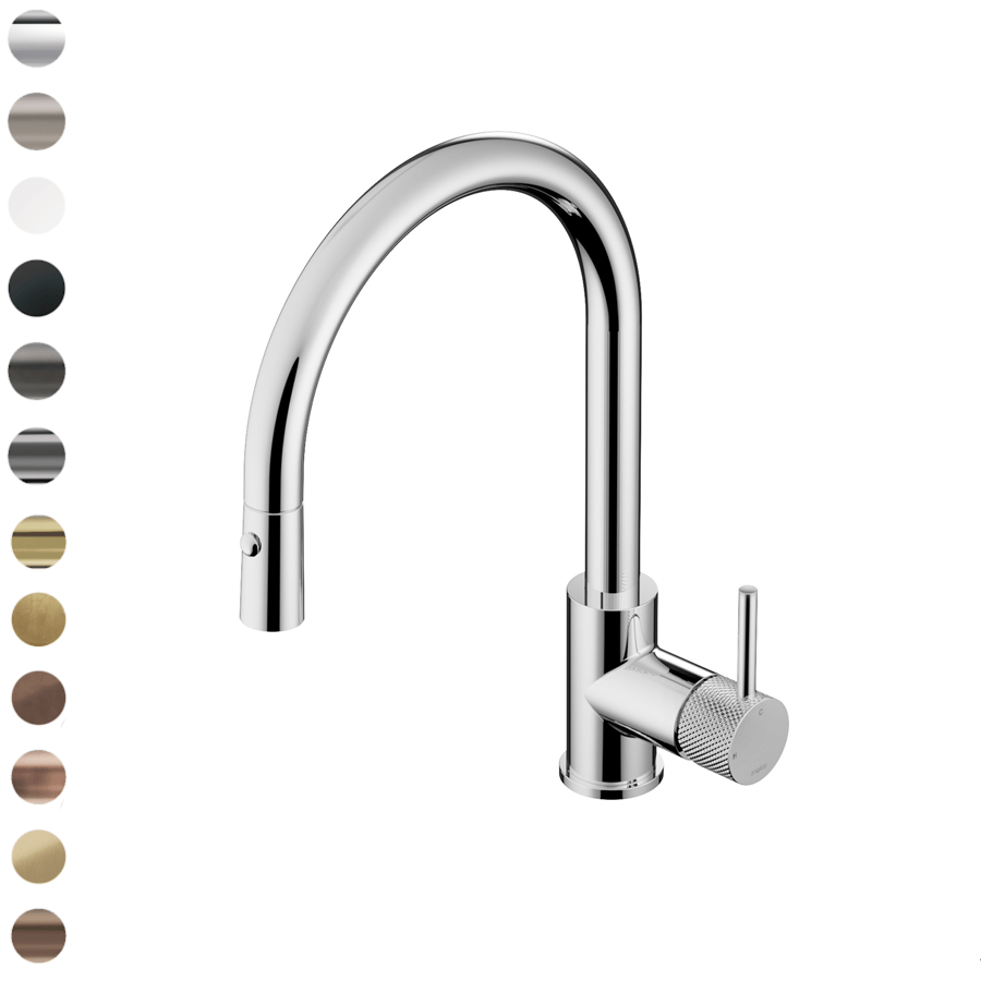 Plumbline Kitchen Tap Buddy X Kitchen Mixer Round Spout with Pull Out Spray