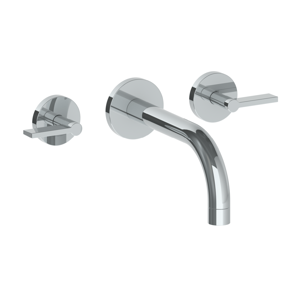 The Watermark Collection Bath Taps Polished Chrome The Watermark Collection London Wall Mounted 3 Hole Bath Set | Lever Handle