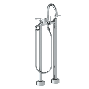 The Watermark Collection Freestanding Bath Fillers Polished Chrome The Watermark Collection Highline Freestanding Bath Set with Volume Hand Shower | Lever Handle