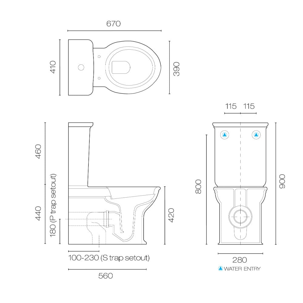 Plumbline Toilet McKinley Impero Back To Wall Toilet Suite