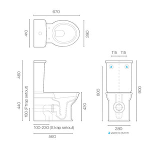 Plumbline Toilet McKinley Impero Back To Wall Toilet Suite