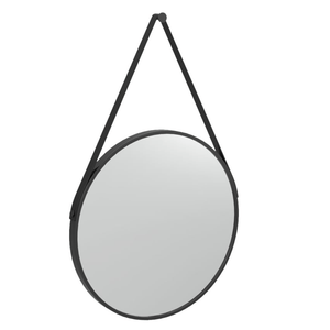 Progetto Mirrors Strap 600 Round Mirror with Hook | Black
