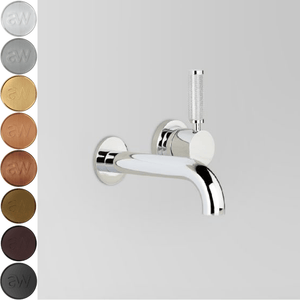 Astra Walker Basin Taps Astra Walker Knurled Icon + Lever Wall Mixer Set with 155mm Spout