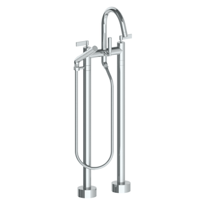 The Watermark Collection Freestanding Bath Fillers Polished Chrome The Watermark Collection London Freestanding Bath Set with Slimline Hand Shower | Lever Handle