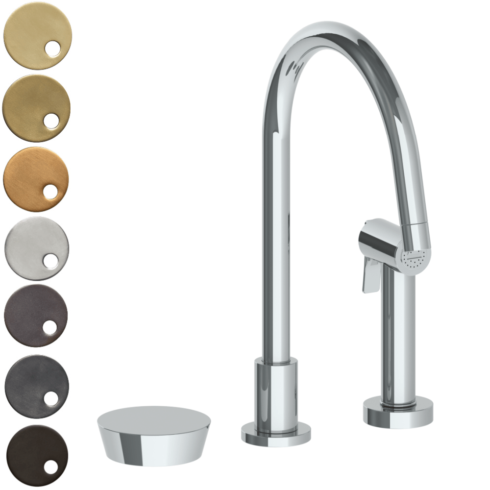 The Watermark Collection Kitchen Taps The Watermark Collection Zen 2 Hole Kitchen Set with Seperate Pull Out Rinse Spray