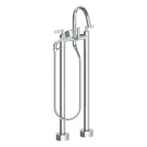 The Watermark Collection Freestanding Bath Fillers Polished Chrome The Watermark Collection London Freestanding Bath Set with Volume Hand Shower | Lever Handle