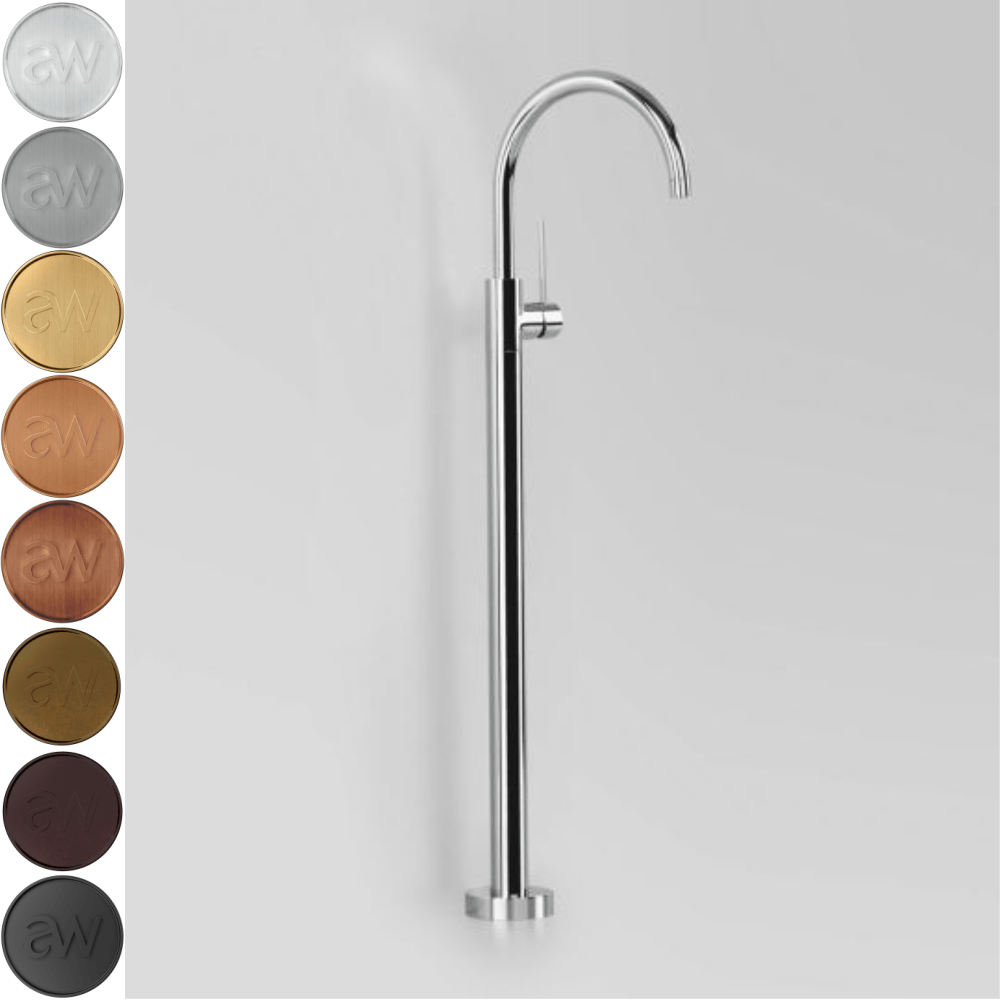 Astra Walker Freestanding Bath Fillers Astra Walker Icon Gooseneck Floor Mounted Bath Mixer