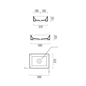 Plumbline Basins Catalano Kube 50 Rectangle Vessel Basin | Matte White