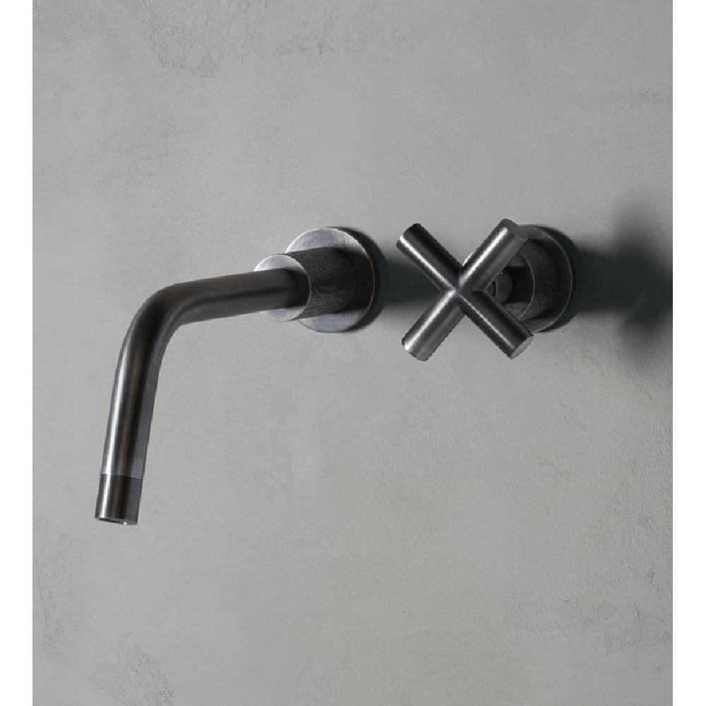 The Watermark Collection Basin Taps Polished Chrome The Watermark Collection Sense Wall Mounted 2 Hole Basin Set | Cross Handle