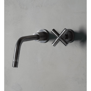 The Watermark Collection Basin Taps Polished Chrome The Watermark Collection Sense Wall Mounted 2 Hole Basin Set | Cross Handle